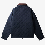 Münster Klassische Steppjacke mit Rautenmuster und Cordkragen