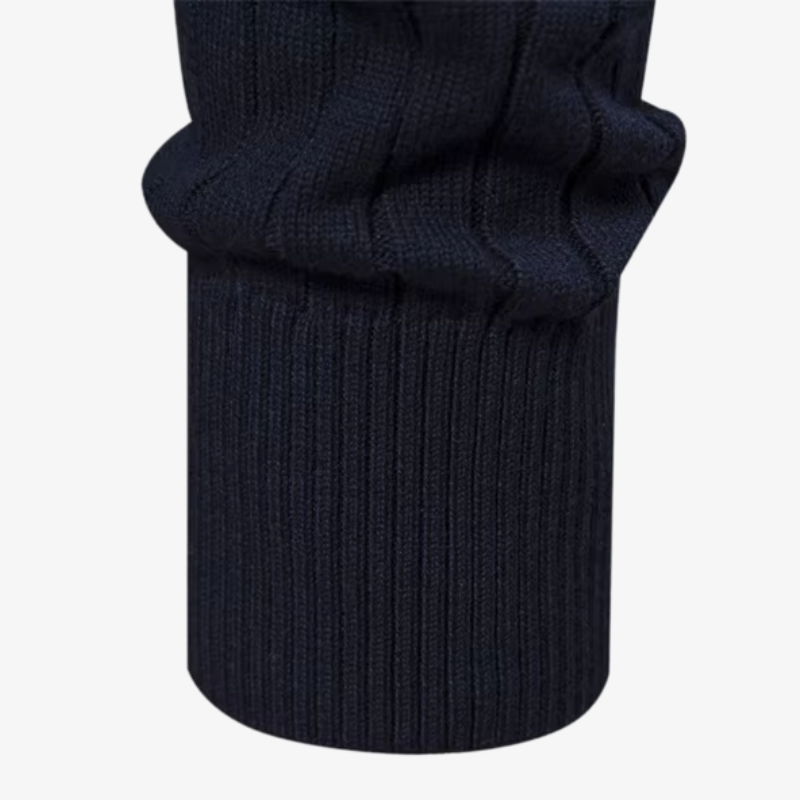 Maglione in maglia a coste Gstaad premium con mezza zip