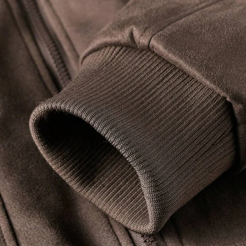 Füssen Gefütterte Fliegerjacke in Wildleder-Optik mit Sherpa-Kragen