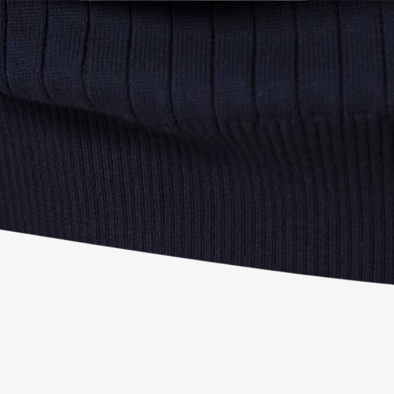 Maglione in maglia a coste Gstaad premium con mezza zip