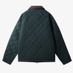 Münster Klassische Steppjacke mit Rautenmuster und Cordkragen