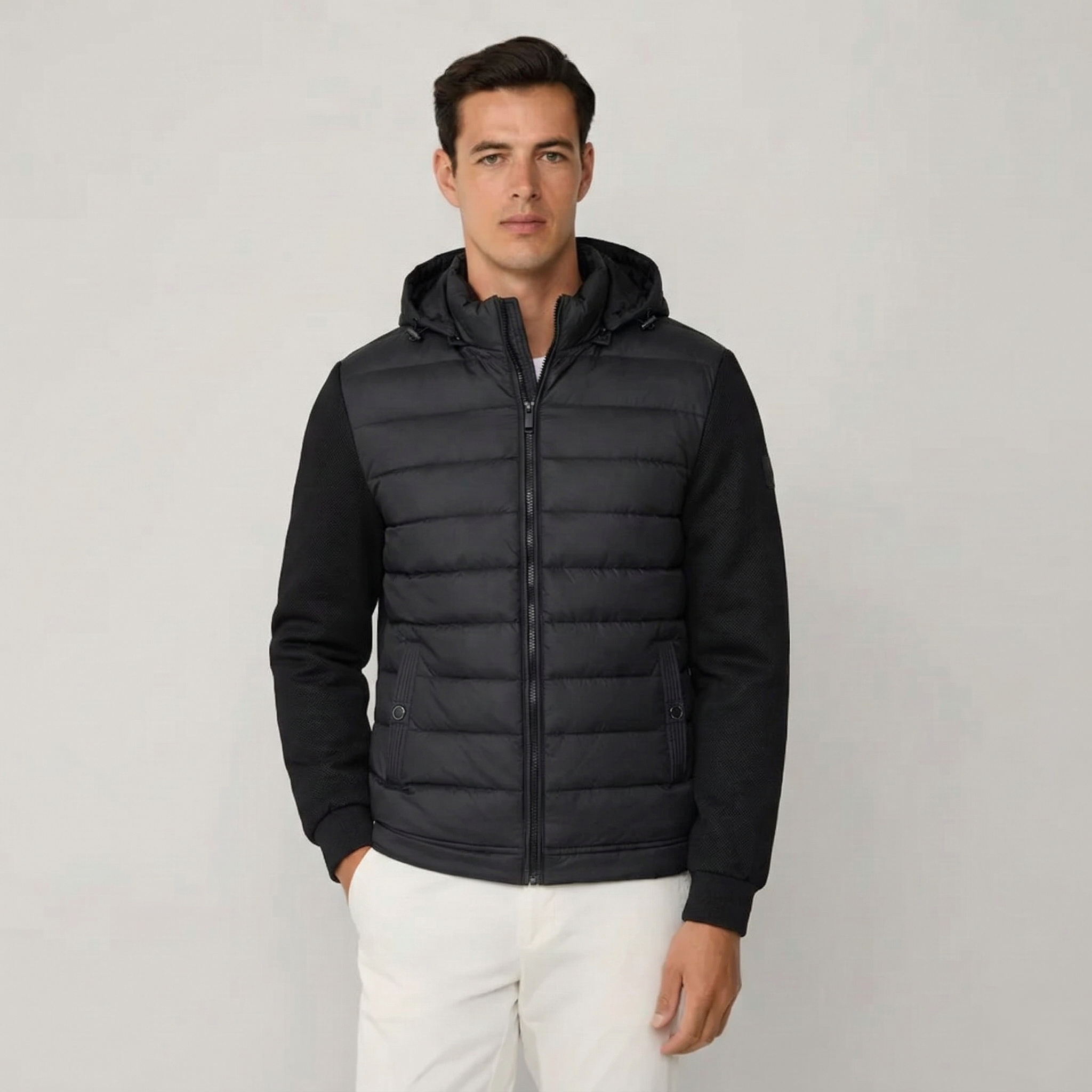 Innsbruck Sportliche Hybrid-Steppjacke mit Kapuze