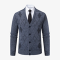 Baden-Baden V-Ausschnitt Cardigan mit Rautenmuster