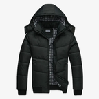 Kassel Warme Steppjacke mit Kapuze und kariertem Innenfutter