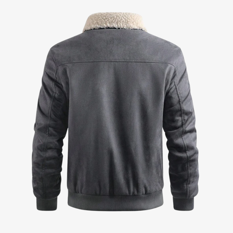 Füssen Gefütterte Fliegerjacke in Wildleder-Optik mit Sherpa-Kragen
