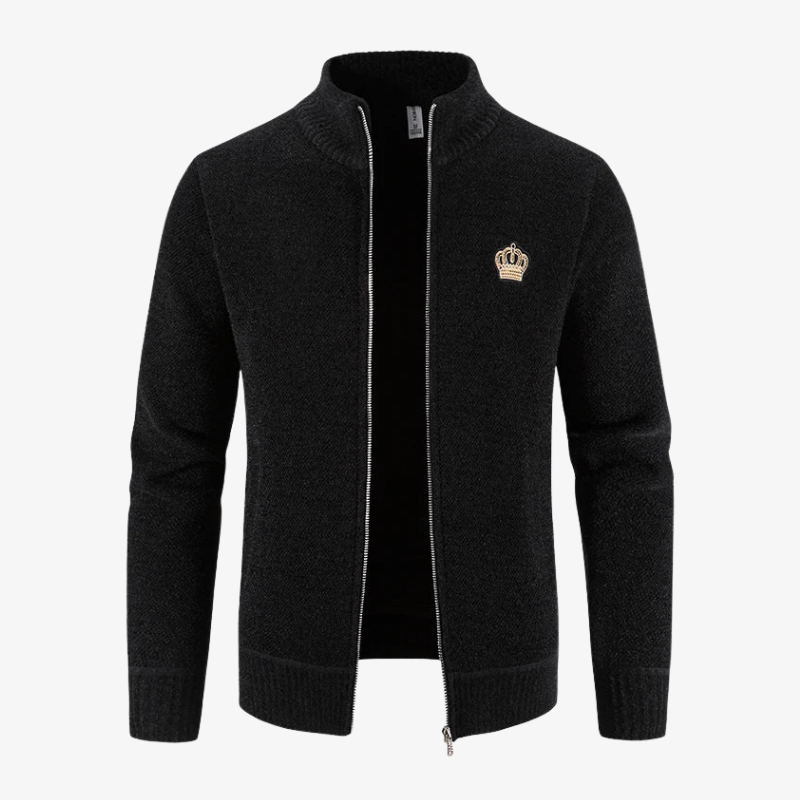 Kronberg Strickjacke mit Reißverschluss und Stehkragen