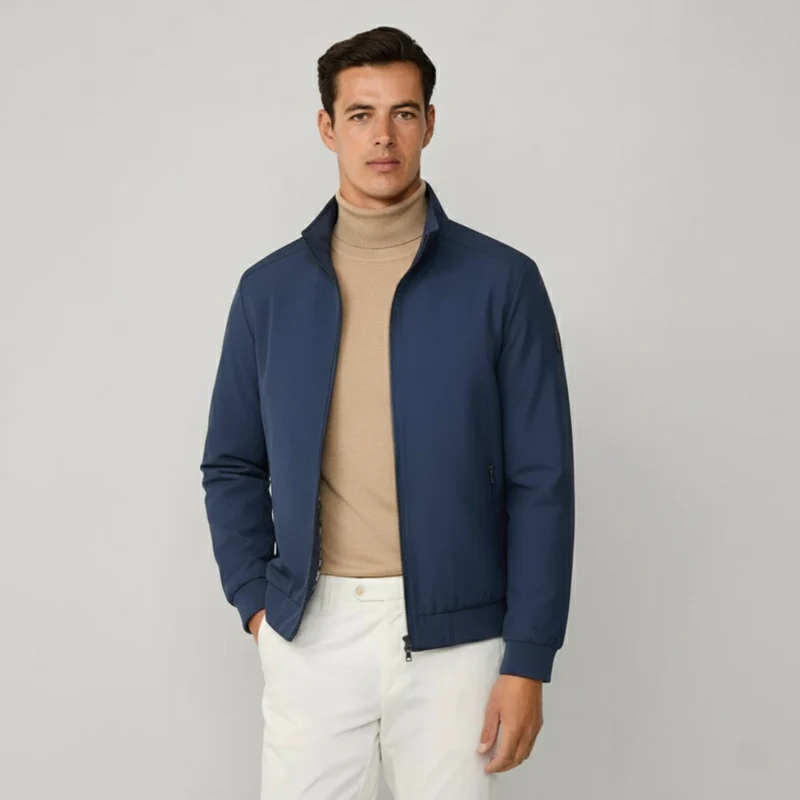 Stuttgart Leichte Blouson-Übergangsjacke mit Stehkragen