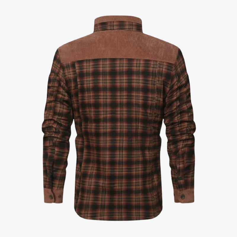 Garmisch Gefütterte Holzfäller-Hemdjacke mit Teddy-Fleece