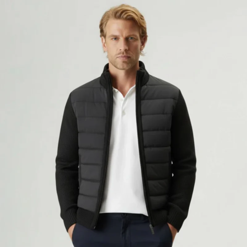 Interlaken Hybrid-Strickjacke mit Stepp-Front