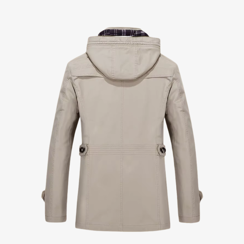 Kiel Robuster Parka mit Kapuze und kariertem Innenfutter