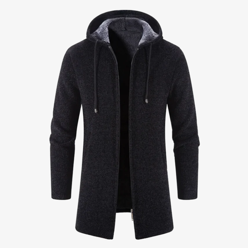 Innsbruck Cardigan lungo con cappuccio