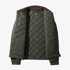 Münster Klassische Steppjacke mit Rautenmuster und Cordkragen