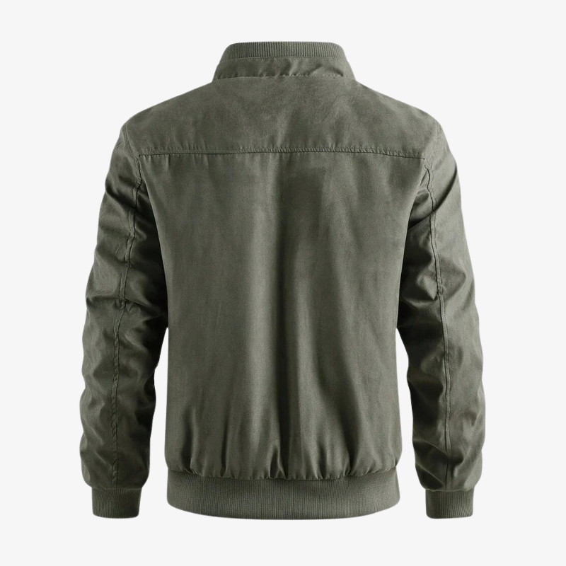Hamburg Gefütterte Canvas-Freizeitjacke mit Stehkragen