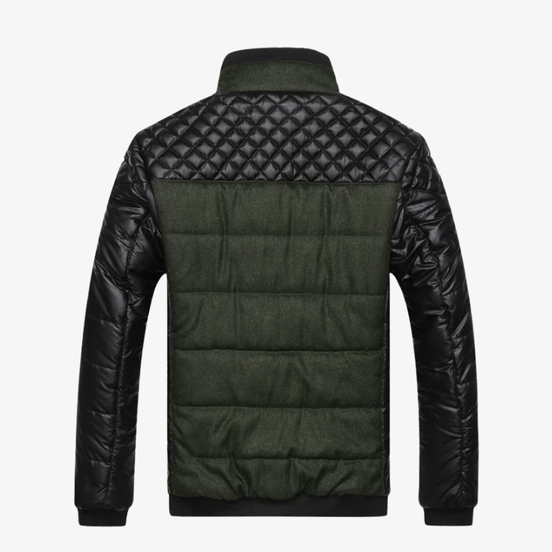 Wolfsburg Markante Winterjacke im Materialmix mit Leder-Details