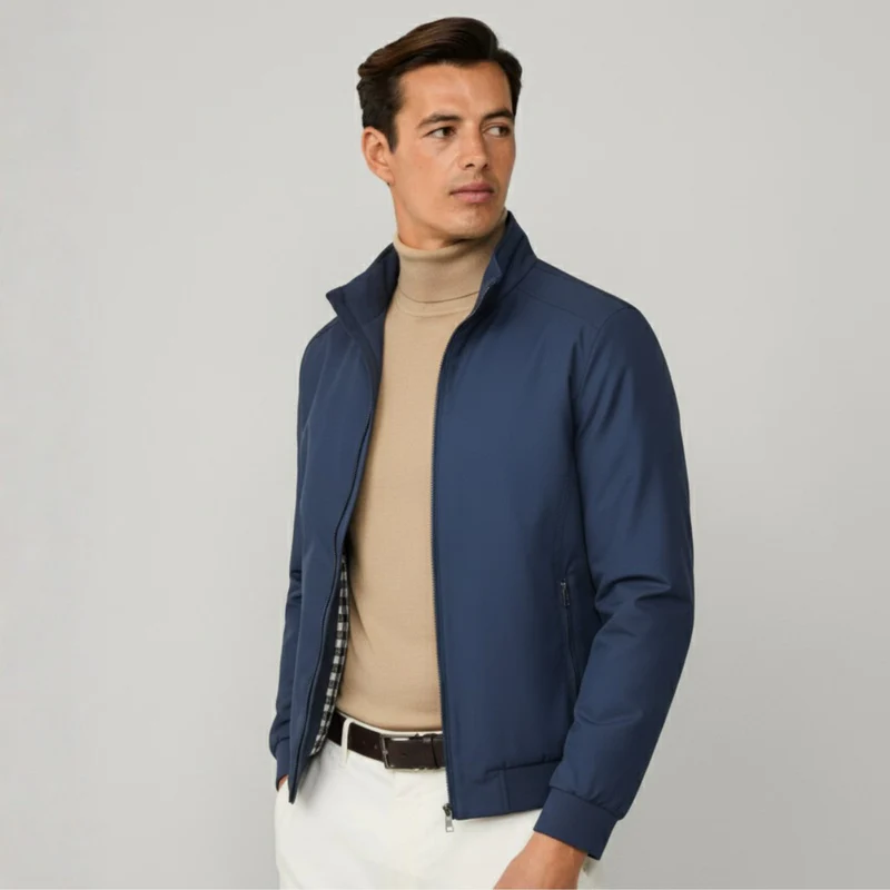 Stuttgart Leichte Blouson-Übergangsjacke mit Stehkragen