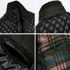 Wolfsburg Markante Winterjacke im Materialmix mit Leder-Details