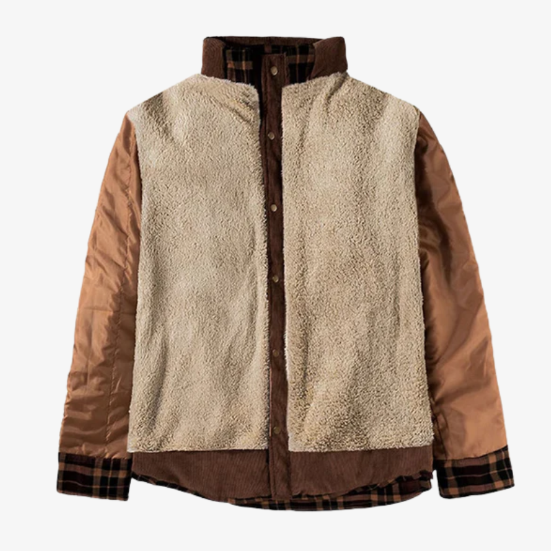 Garmisch Gefütterte Holzfäller-Hemdjacke mit Teddy-Fleece