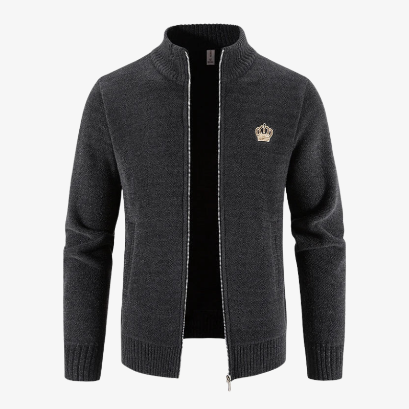 Kronberg Strickjacke mit Reißverschluss und Stehkragen