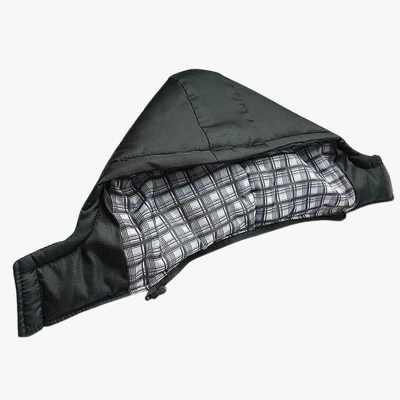 Kassel Warme Steppjacke mit Kapuze und kariertem Innenfutter