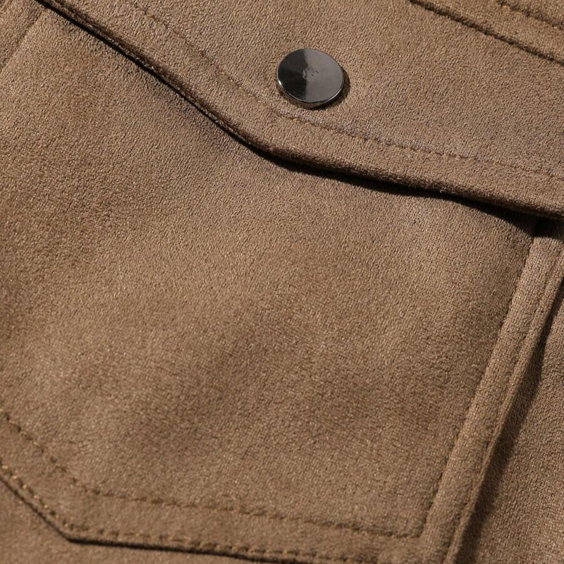Füssen Gefütterte Fliegerjacke in Wildleder-Optik mit Sherpa-Kragen