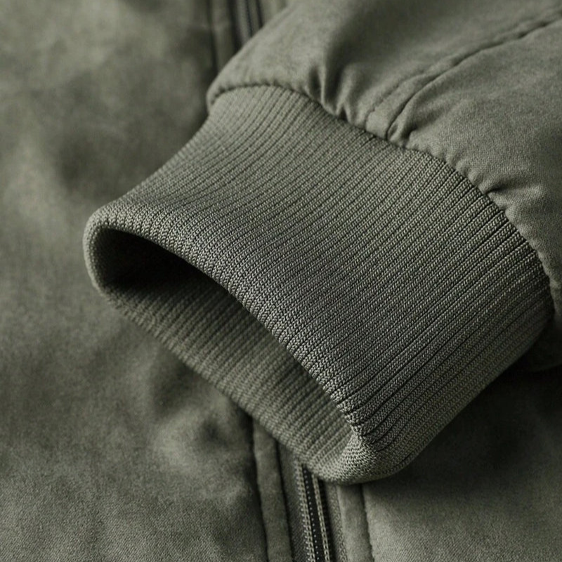 Hamburg Gefütterte Canvas-Freizeitjacke mit Stehkragen