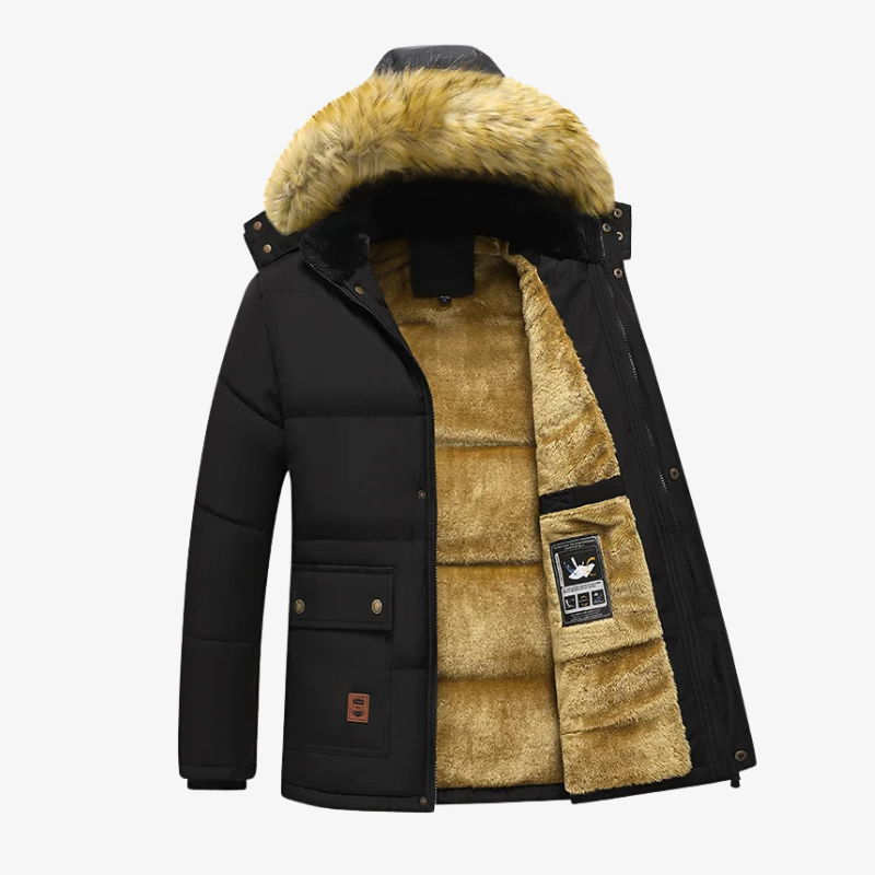 Oberstdorf Gefütterter Winterparka mit Teddyfutter und Kunstfell-Kapuze