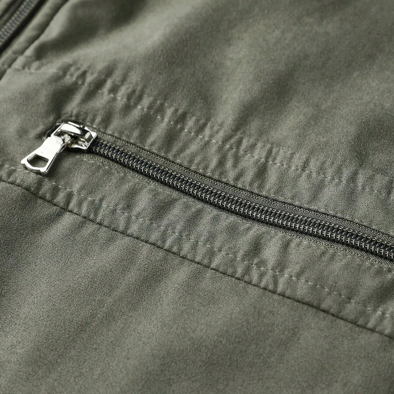 Hamburg Gefütterte Canvas-Freizeitjacke mit Stehkragen