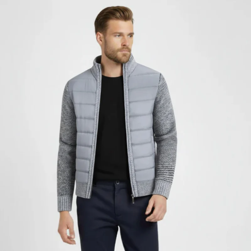 Interlaken Hybrid-Strickjacke mit Stepp-Front
