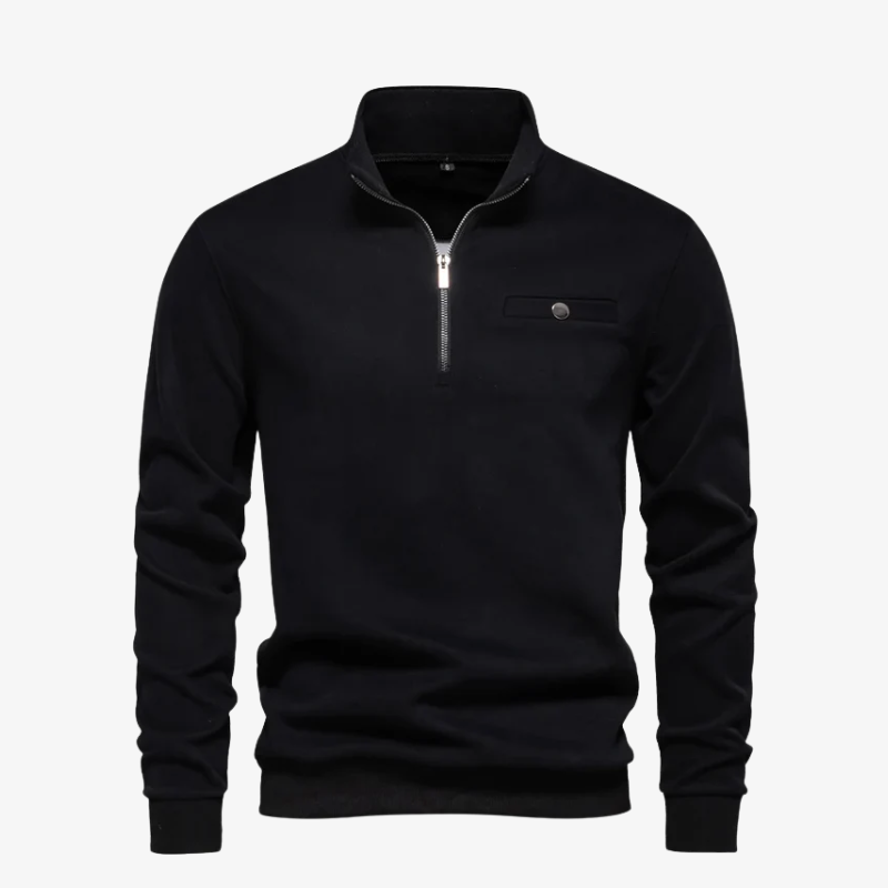Wiesbaden Half-Zip Pullover mit Brusttasche