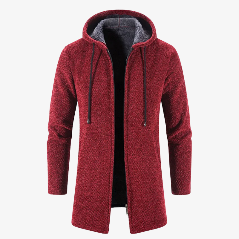 Innsbruck Cardigan lungo con cappuccio