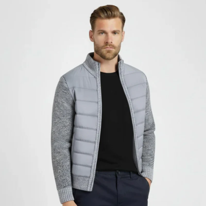 Interlaken Hybrid-Strickjacke mit Stepp-Front