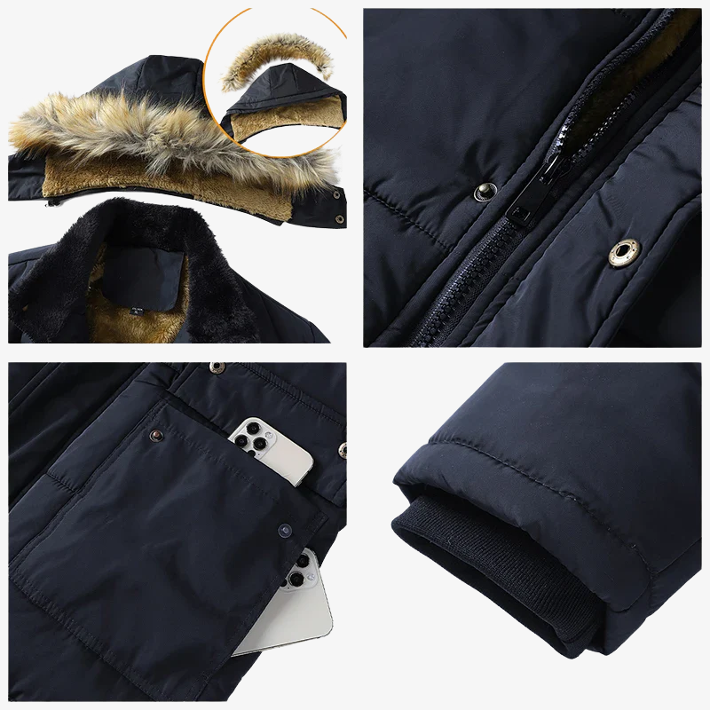 Oberstdorf Gefütterter Winterparka mit Teddyfutter und Kunstfell-Kapuze