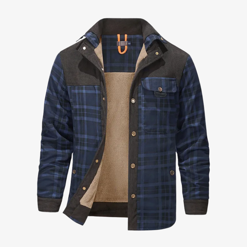 Garmisch Gefütterte Holzfäller-Hemdjacke mit Teddy-Fleece