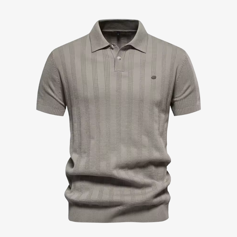 Düsseldorf Elegantes Strick-Polohemd mit Rippstruktur
