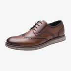 Leipzig Klassischer Brogue-Schnürschuh mit Hybrid-Sohle