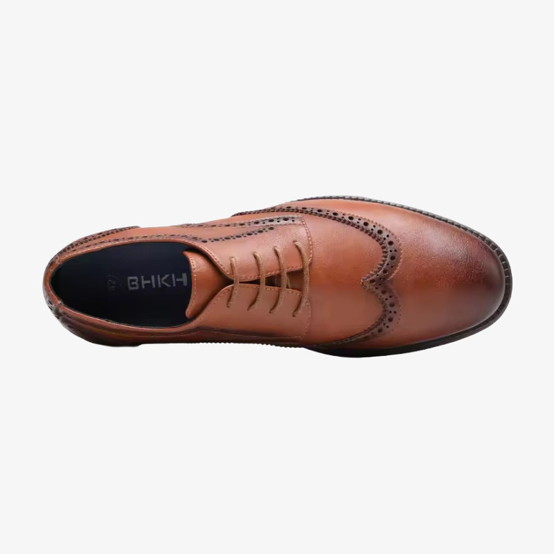 Leipzig Klassischer Brogue-Schnürschuh mit Hybrid-Sohle
