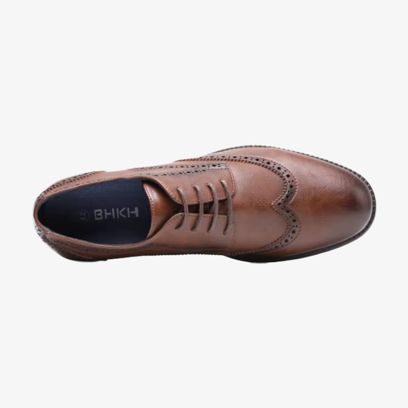 Leipzig Klassischer Brogue-Schnürschuh mit Hybrid-Sohle